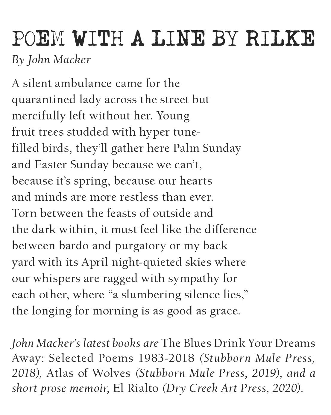Poets of the Open Call